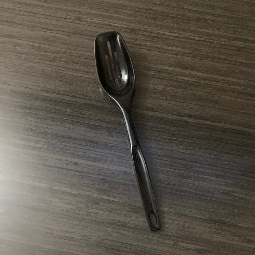 Black Foley slotted vintage nylon spoon